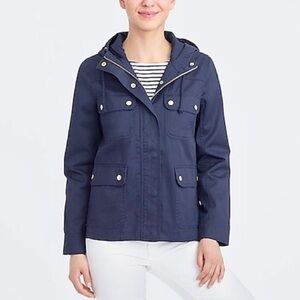 J Crew Factory Resill-Coated Twill Utility Jacket